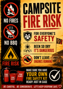 No fires No BBQ Fire Risk